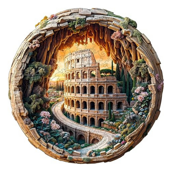 200 Pieces Visual 3D Colosseum Wooden Jigsaw Puzzles
