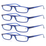 4 Pairs Fashion Readers Narrow Frame Reading Glasses