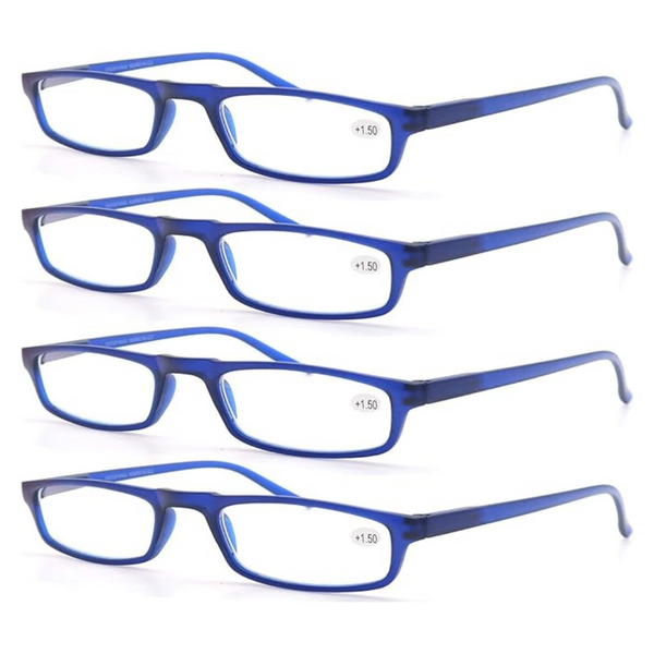 4 Pairs Fashion Readers Narrow Frame Reading Glasses
