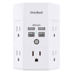 Wall Outlet Extender Surge Protector With 5-Outlets 4-USB Ports