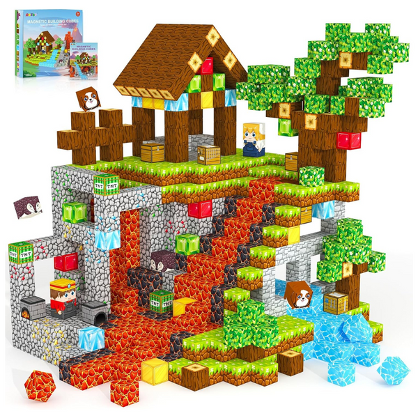 100-Piece ORZbb Magnetic Tiles Building Blocks Sensory STEM Toy