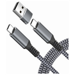 10" Elebase 100W USB C To C Cable (Gray) + USB 2.0 Adapter