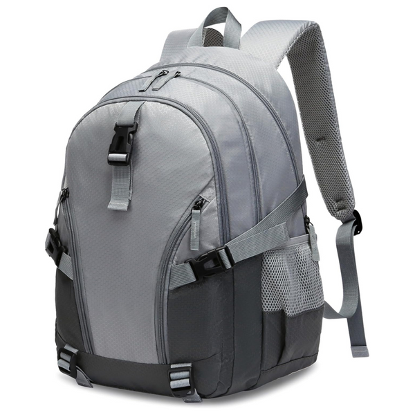 18" Grey Laptop Backpack With Lots Of Pockets