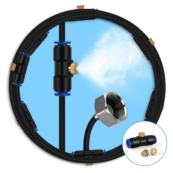 lifeegrn Outdoor Misting Cooling System With 40 FT Misting Line