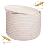 20-Pieces Wheat Straw 9" Unbreakable Dinner Plates