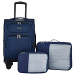 3-Piece Travelers Club Rolling Soft Side Travel Luggage Set