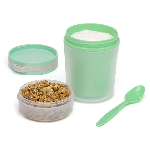 14oz Goodful Double Wall Insulated Yogurt Container With Reusable Spoon