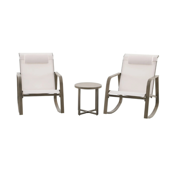 Mainstays Dashwood 3-Piece Steel Outdoor Rocker Chat Set (2 Colors)