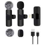 2-Pack Professional Wireless Lavalier Microphone W/ Noise Canceling