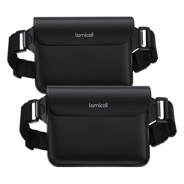 Lamicall 2-Pack Waterproof IPX8 Fanny Pack Dry Bag Pouch