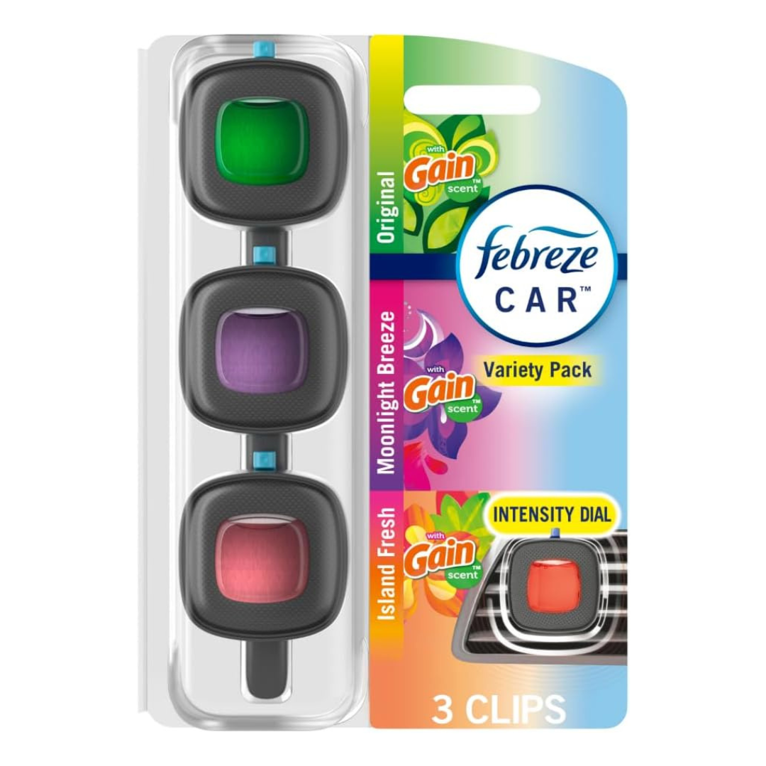 3-Count Febreze Odor-Fighting Automotive Vent Clip Car Air Freshener