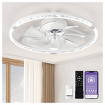 20" Low Profile Ceiling Fans With Lights & Remote