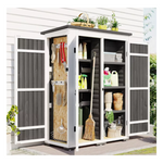 65.7" Waterproof Roof Garden Tool Storage Shed Cabinet