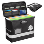 Portable Waterproof Fireproof Document Box W/ Lock