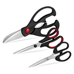 3-Pack All Purpose Stainless Steel Sharp Kitchen Shears Set