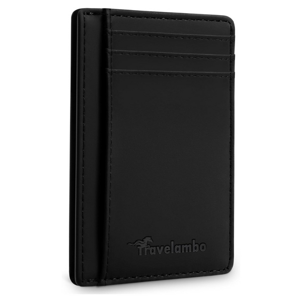 Travelambo Front Pocket Minimalist Leather Slim Wallet