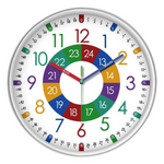 10 Inch Silent Non Ticking Colorful Teaching Wall Clock