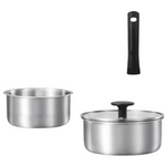 12-Piece Carote Detachable Handle Stainless Steel RV Cookware Set