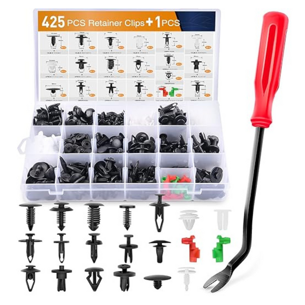 425-Piece Gooacc Car Body Retainer Clips Set W/ Remover