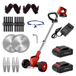 Cordless Lawn Trimmer With 2 Li-Ion Batteries