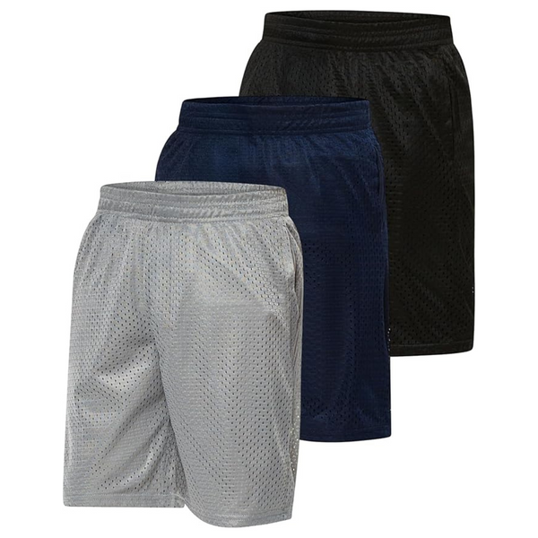 3-Pack Ultra Performance Boy's Mesh Athletic Youth Basketball Short's