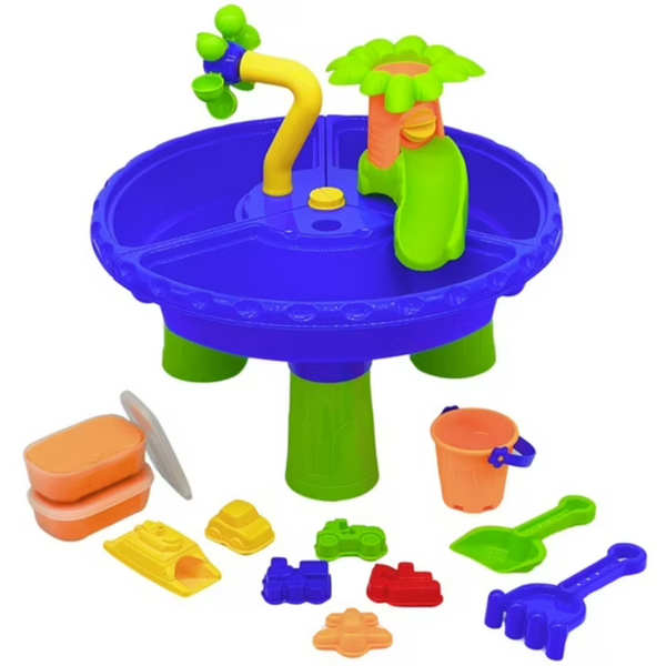 Play Day Kids Building 13-Piece Outdoor Activity Water Table