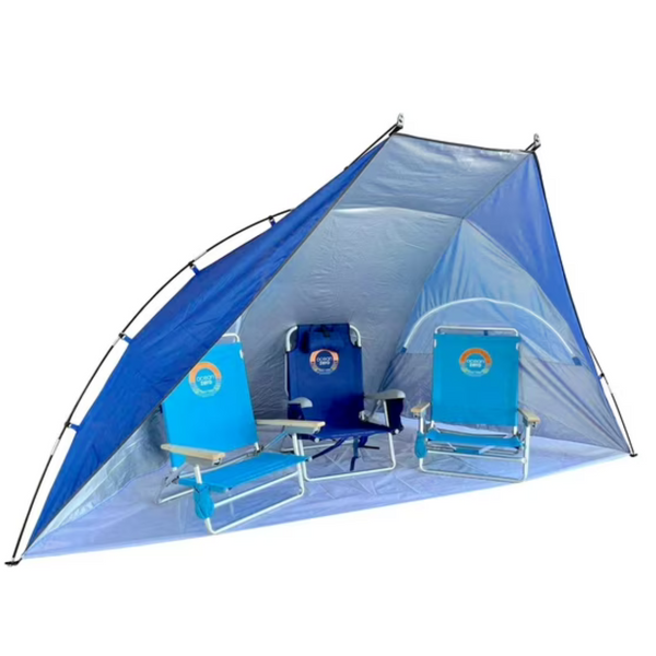 Ocean Zero Portable Beach Shade Hut For Up To 4 People (Blue)