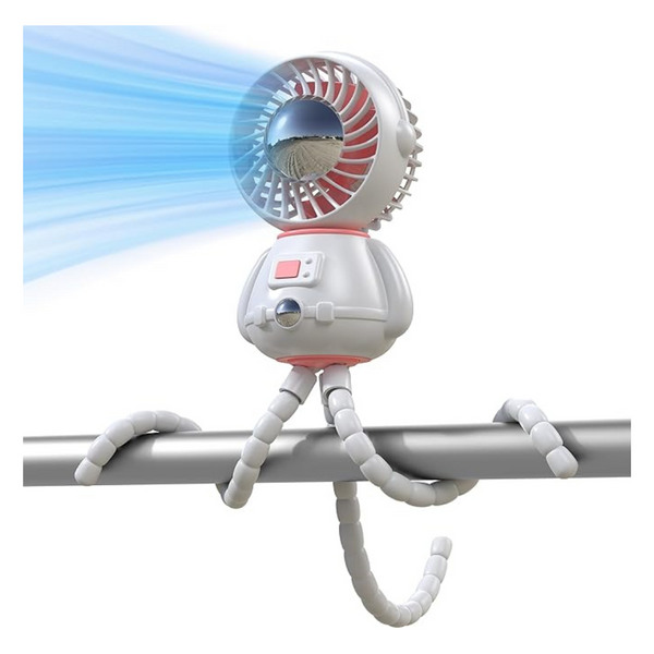 SLENPET 3-Speed Rechargeable Astronaut Fan W/ Flexible Tripod