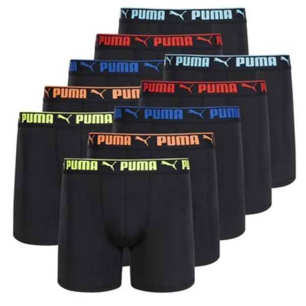 10-Pack PUMA Men's Performance Boxer Briefs (Various)