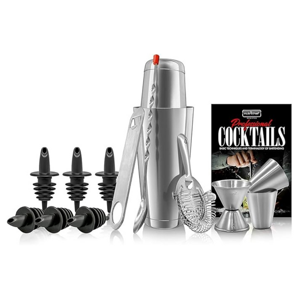 15-Piece NutriChef Mixology Bartender Cocktail Shaker Set