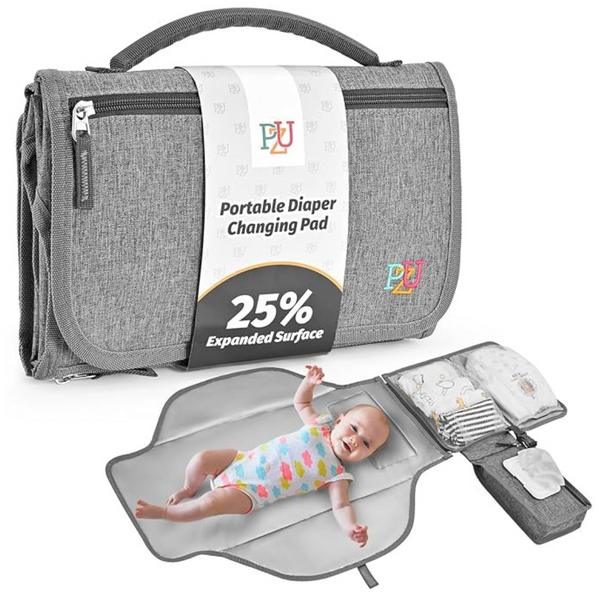 PZU Portable Diaper Changing Pad With Wipes Pocket