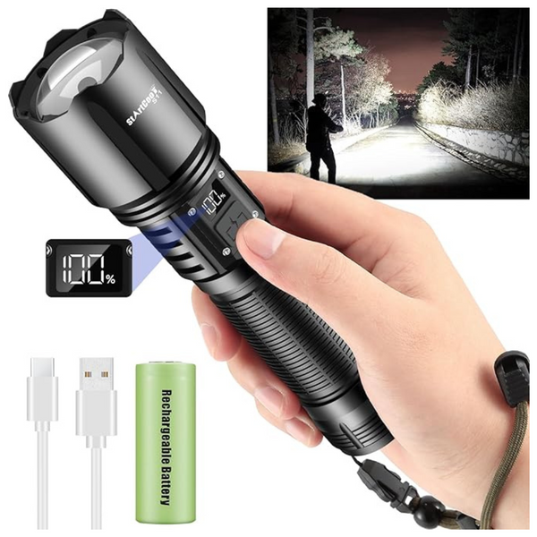 10000 Lumens Startcool High Lumens Rechargeable LED Flashlight