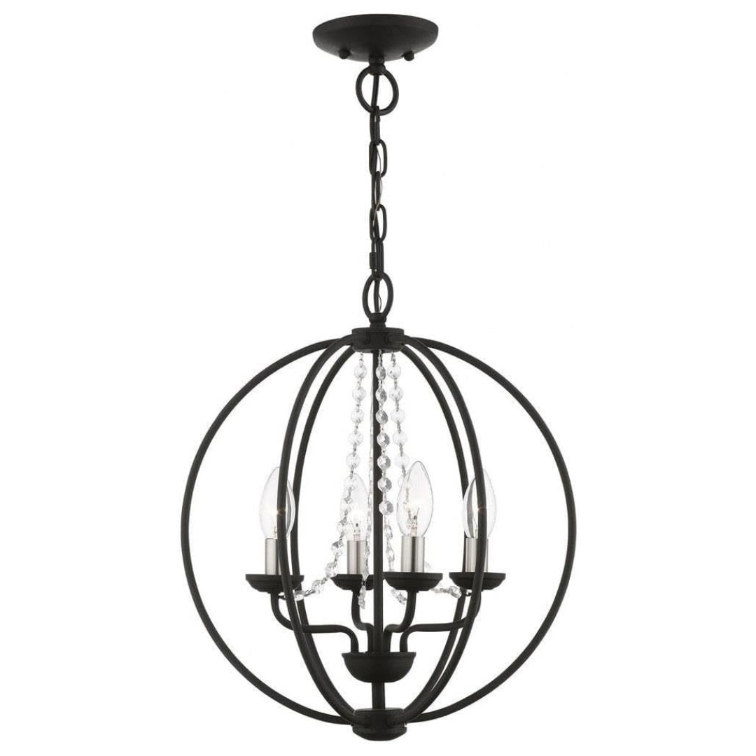 Livex Arabella Globe Convertible Chandelier/Semi-Flush