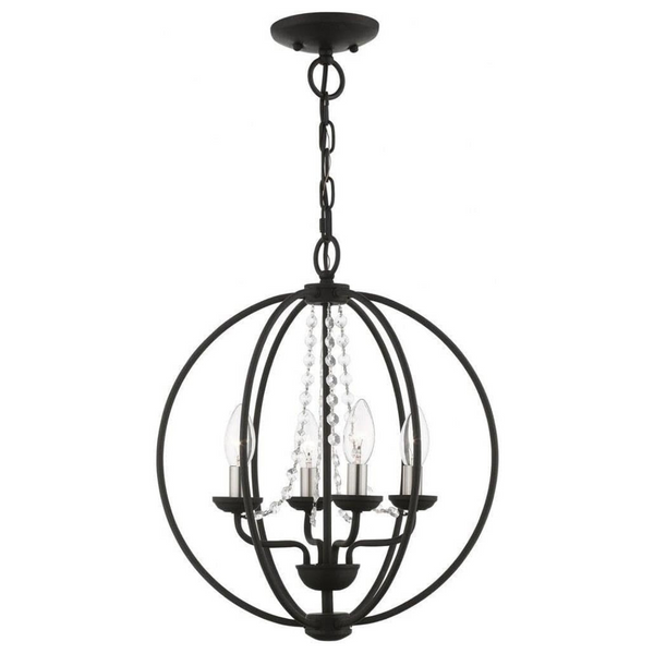 Livex Arabella Globe Convertible Chandelier/Semi-Flush