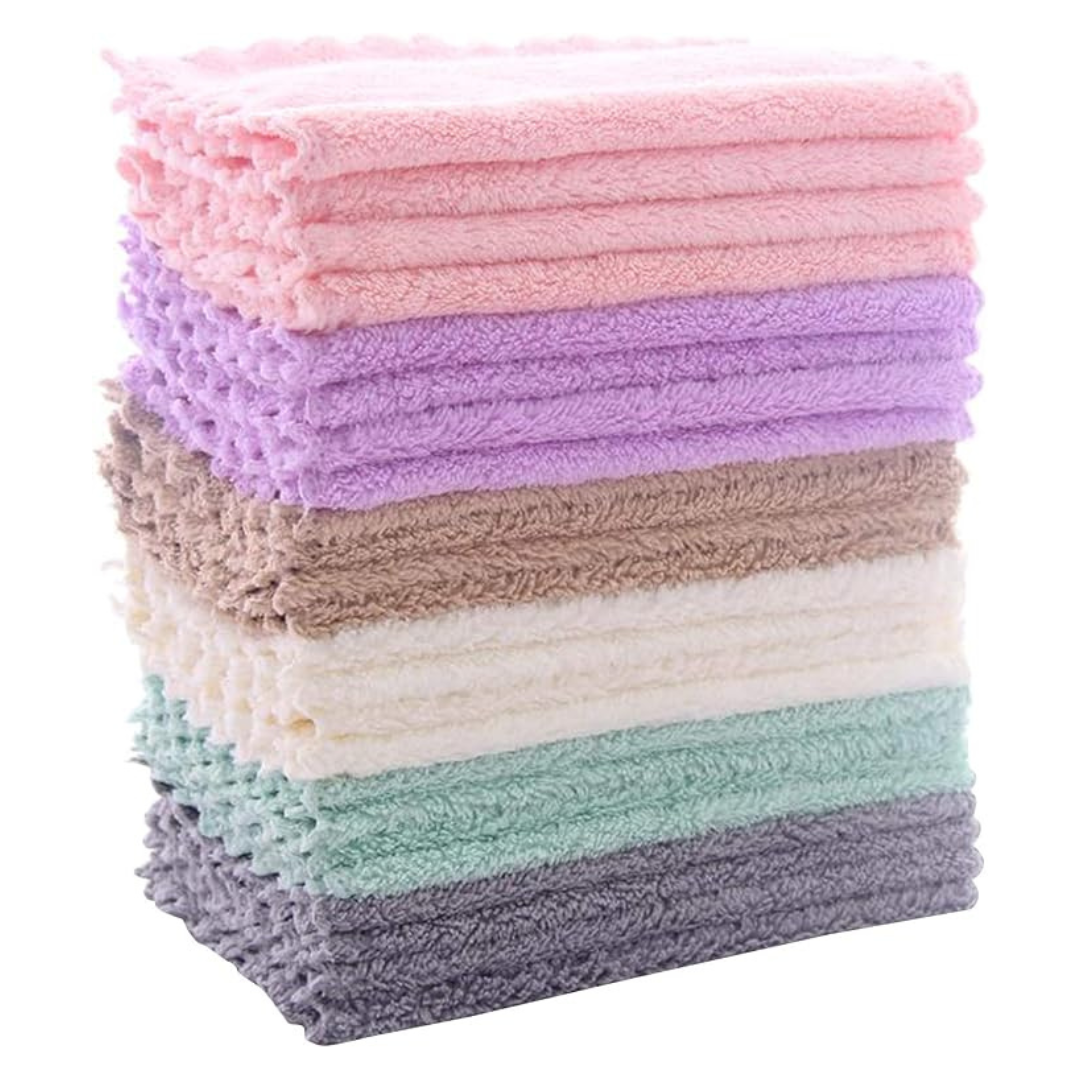24-Pack Super Absorbent Reusable Cleaning Cloths