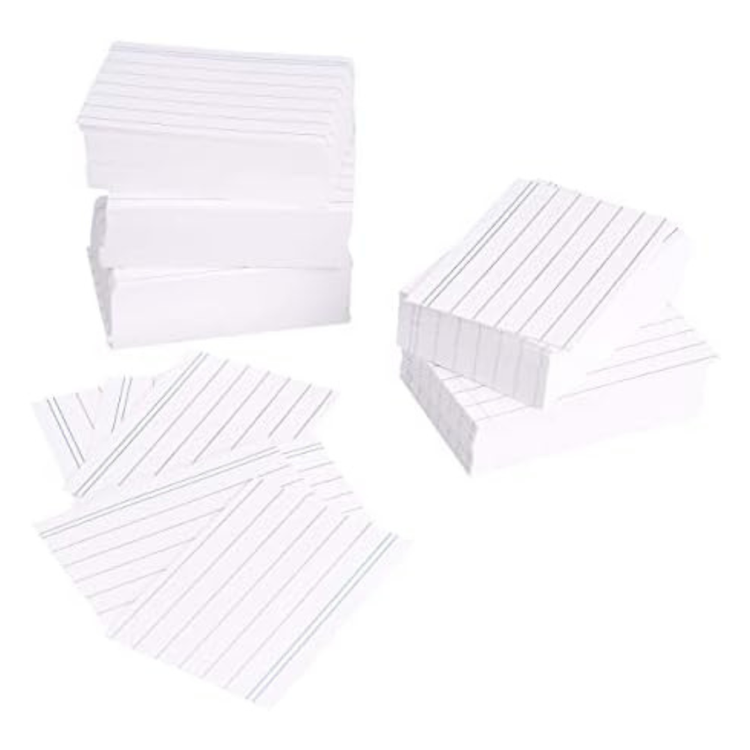 1000-Pack Amazon Basics A8 Ruled Index Cards
