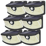 6-Pack 120-LED Solar Motion Sensor Lights With Light Reflector
