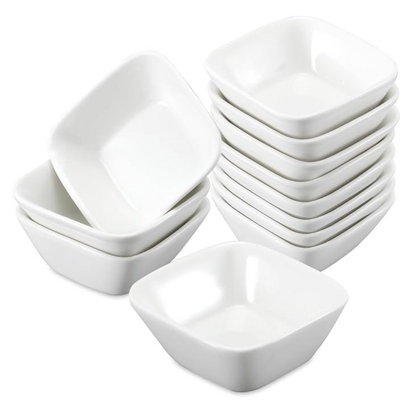 12 Pcs 4 Oz Ceramic Porcelain Dip Dishes