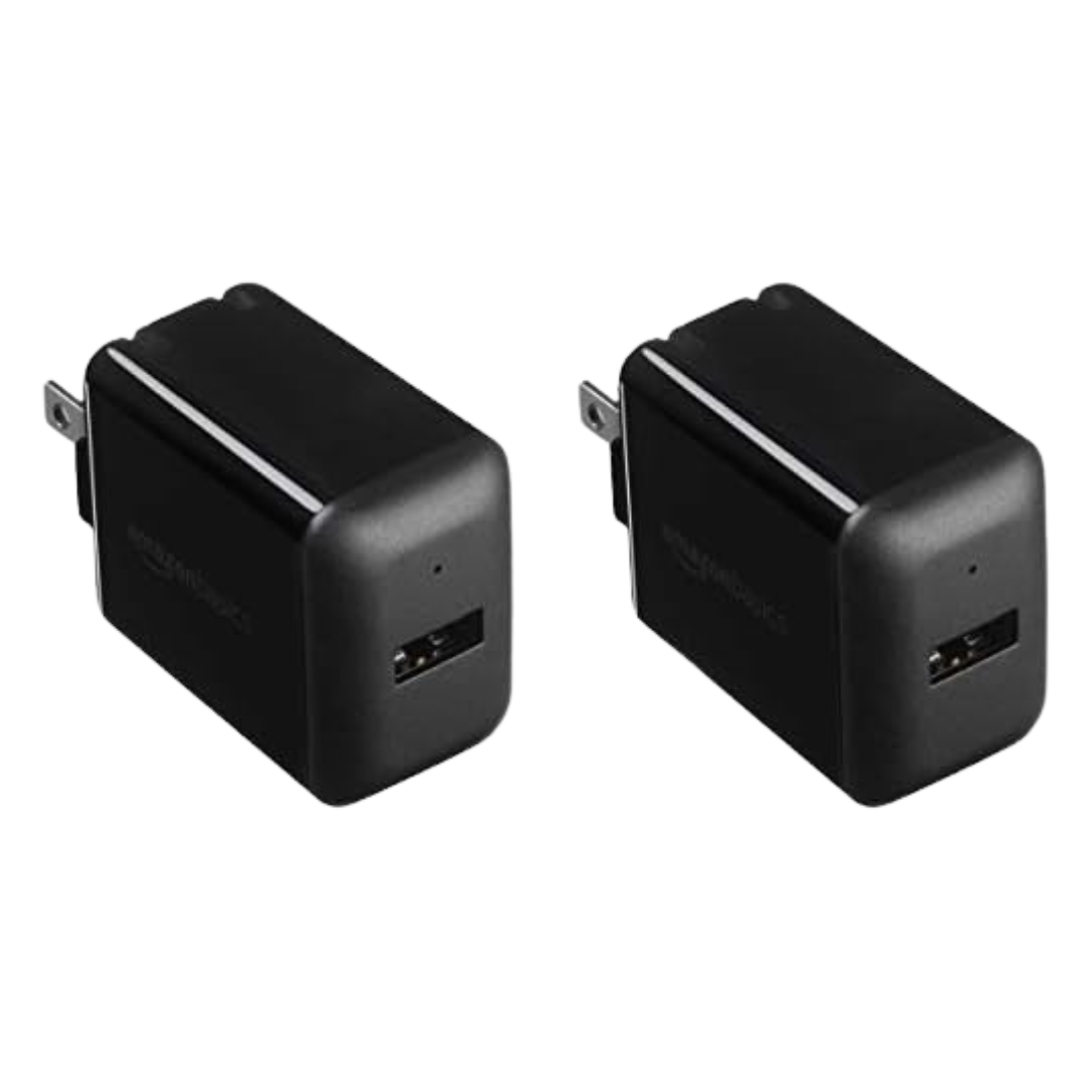 2-Pack Amazon Basics 12W One Port USB-A Wall Charger (2.4A)