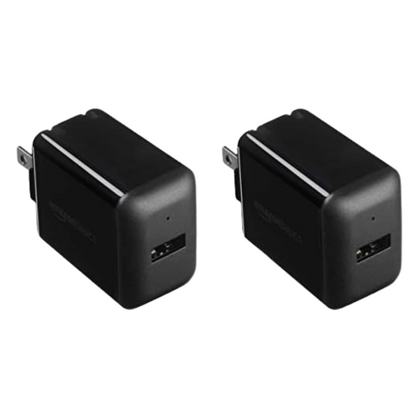 2-Pack Amazon Basics 12W One Port USB-A Wall Charger (2.4A)