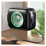 35W Threekey Dual USB-C GaN3 Retractable Fast Wall Charger