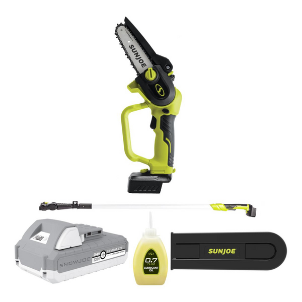Sun Joe 24-Volt Cordless Handheld & Long Reach Chainsaw