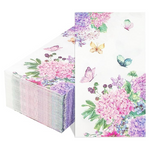 Save 50% On WDF 100 Pack Floral Purple Napkins