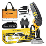 Saker 6" Cordless Mini Handheld Chainsaw With Battery