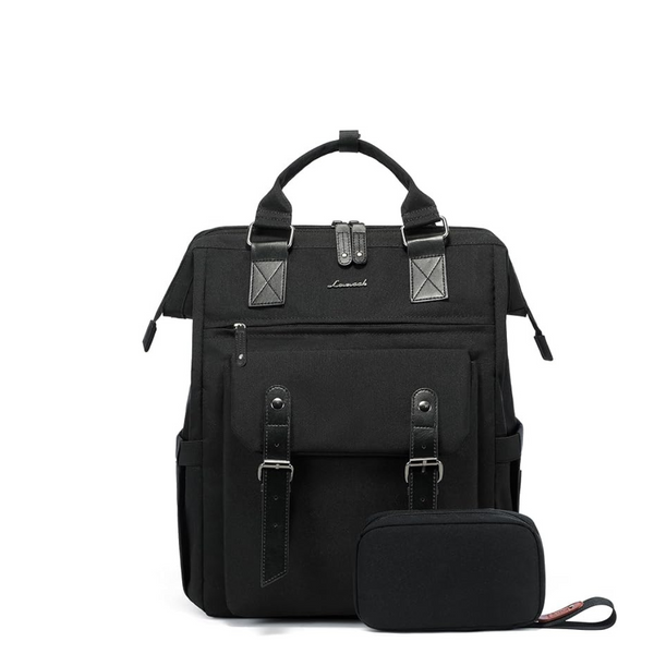 Lovevook Unisex 15.6" Laptop & College Backpack (Black)