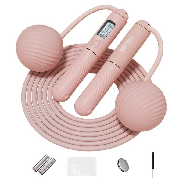 2-in-1 Cordless Counter Jump Rope w/ Digital Display