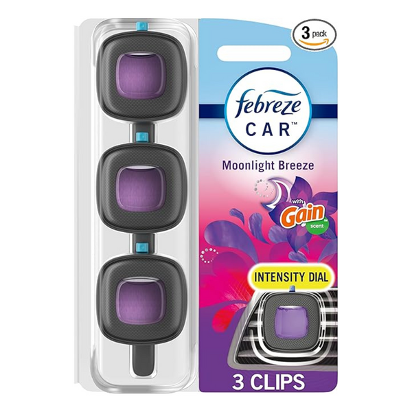 3-Pack Febreze Moonlight Breeze Car Air Freshener Vent Clip (0.07-Oz)