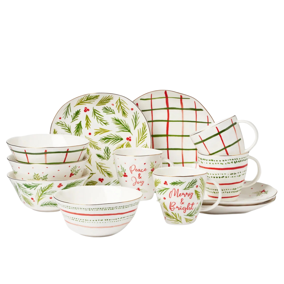 12-Piece Lenox 895258 Bayberry Dessert Set (Service For 4)
