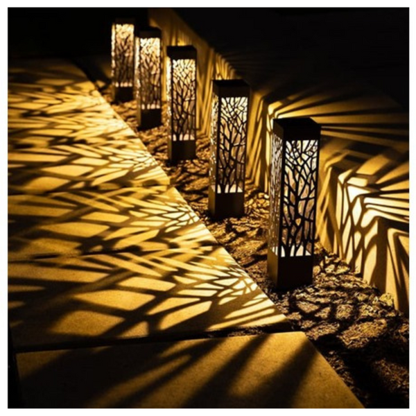 5-Pack Tommy Bahama Square Solar Bollard Lights, 35 Lumen