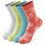 4-Pairs Monfoot Unisex Athletic Cushion Crew Socks